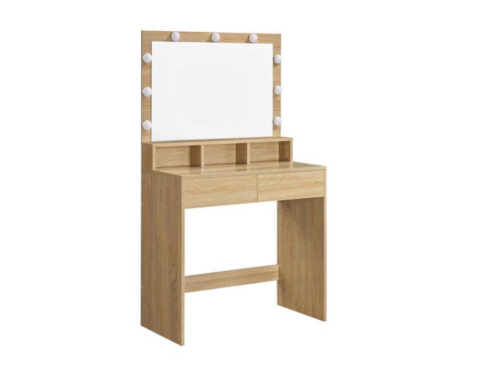 Toaletní stolek se zrcadlem a osvětlením WESO SONOMA 80x140 cm