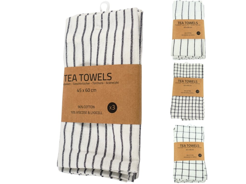 Utěrky LINEA 45x60 cm, set 3 ks – praktické a stylové
