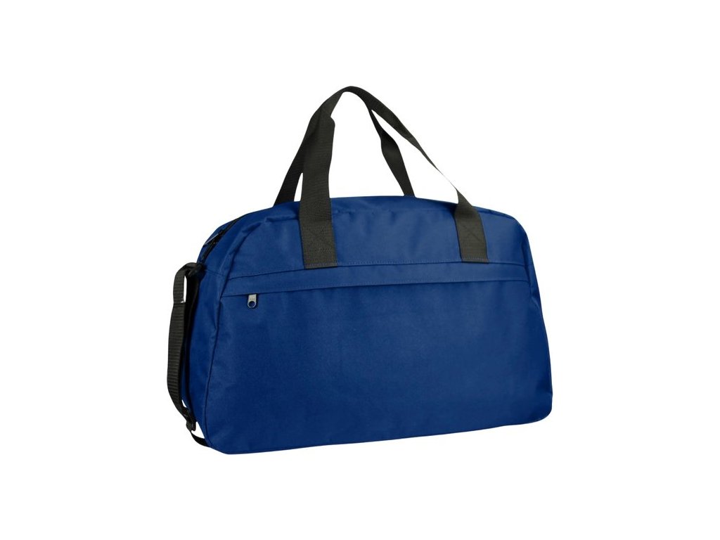 Modrá cestovní taška WEEKENDBAG 47 x 20 x 27 cm – ideální na víkendové výlety, sport i kratší cesty, objem 27 l, z recyklovaných PET lahví.