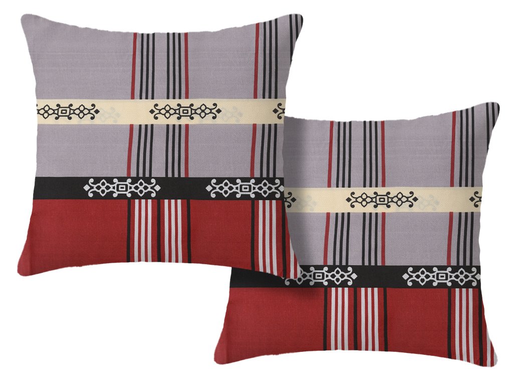 Sada 2 povlaků na polštář DANIELA vínová 45x45 cm