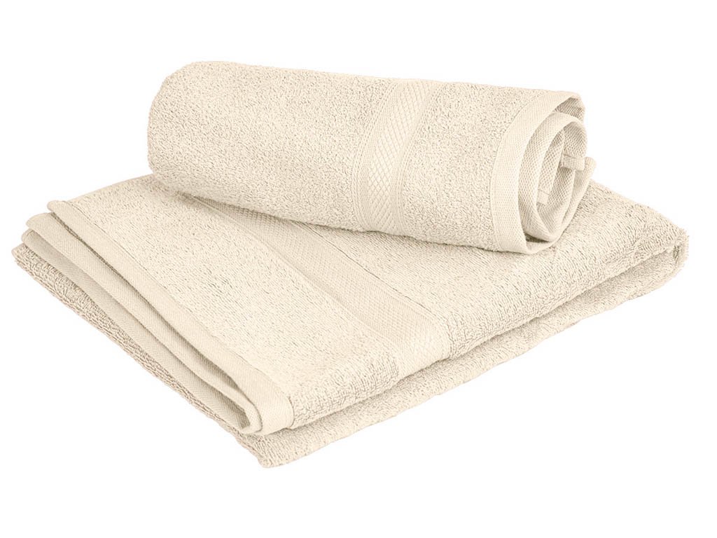 Smetanová osuška a ručník CLARYSSE ELEGANCE – sada s bordurou 500g/m²