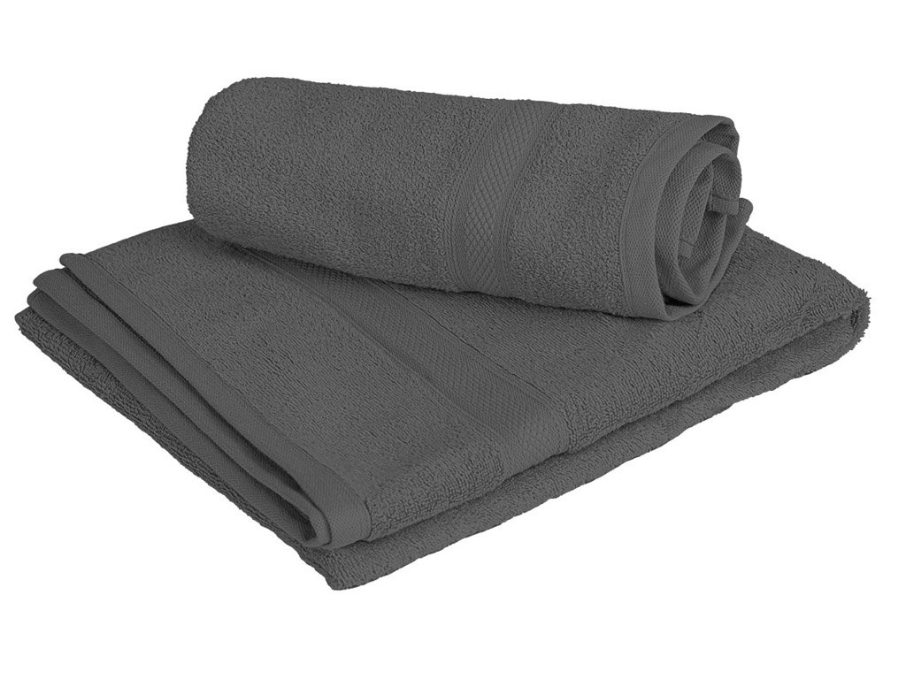Šedá osuška a ručník CLARYSSE ELEGANCE – sada 500g/m² s bordurou
