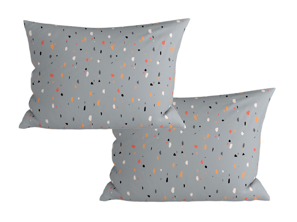 Moderní povlaky PINTURA 40x60 cm šedé s terrazzo vzorem