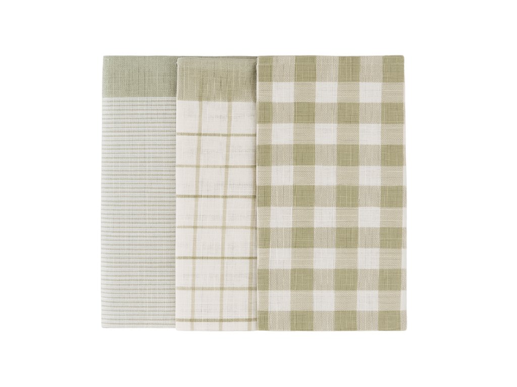 Kuchyňské utěrky VILENA zelené 50x70 cm v sadě 3 kusů