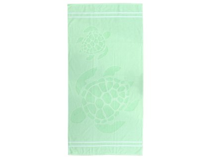 plazova osuska rucnik svetle zelena more morska zelva kareta 01