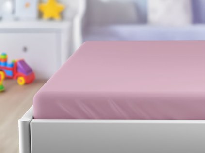 Jersey lepedő kiságyba rózsaszín 70 x 140 cm