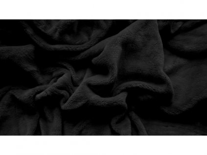 SOFT fekete mikroplüss lepedő 180x200 cm