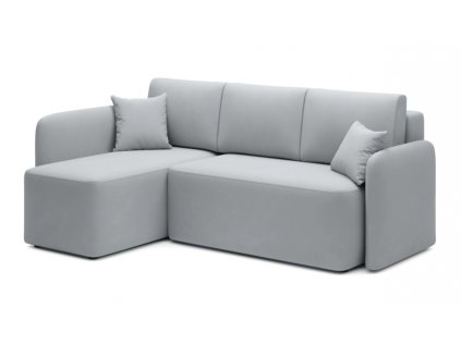 Světle šedá rohová sedací souprava HADSON s moderním designem