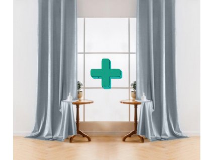 Sötétítő függöny VELVET szürke-kék 140x250 cm (2 db), fém karikák