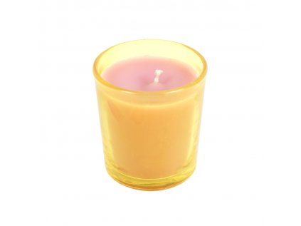 Skleněná vonná svíčka YELLOW 6,5 cm ve žlutém skle