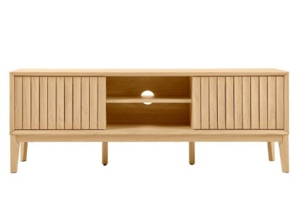 TV stolek LUCERO s posuvnými dvířky, dekor dub, šířka 160 cm.