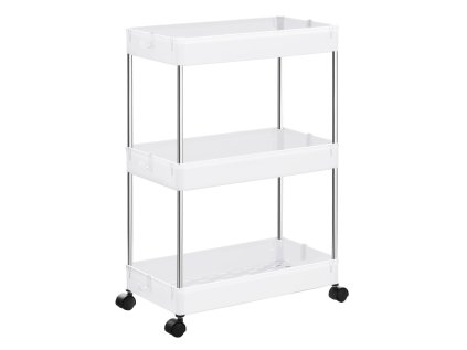 Regál MOBIX na kolečkách, 3 police s perforací, ideální do koupelny i kuchyně.