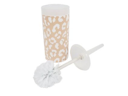 Designový toaletní kartáč PANTHER 35 cm béžový s leopardím motivem