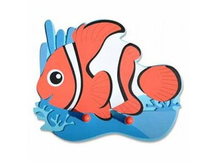 Věšák s motivem NEMO a dvěma háčky, ideální pro dětské doplňky