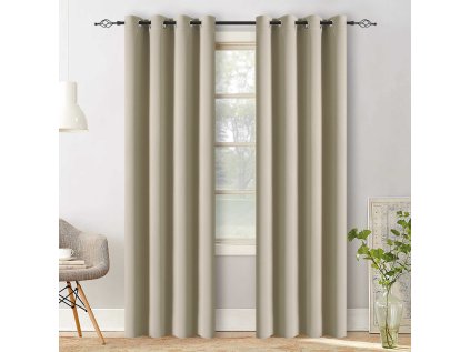 Béžový závěs OXFORD 140x250 cm pro moderní interiéry