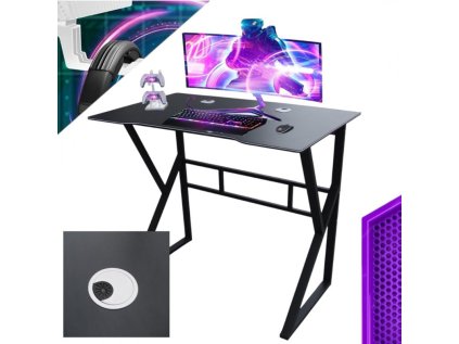 Herní stůl GAMER STL20CZ 100x60 cm černý – ideální pro gaming