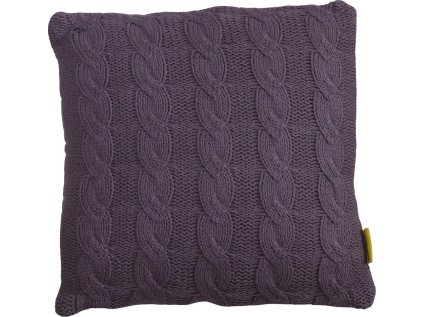 Dekorační polštářek CABLISS 45x45 cm, šedý – elegantní pletený design