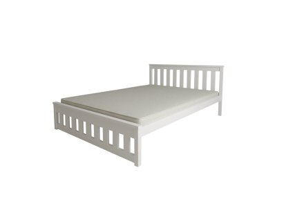 Pohodlná postel MAICA 140 x 200 cm bílá s robustní konstrukcí