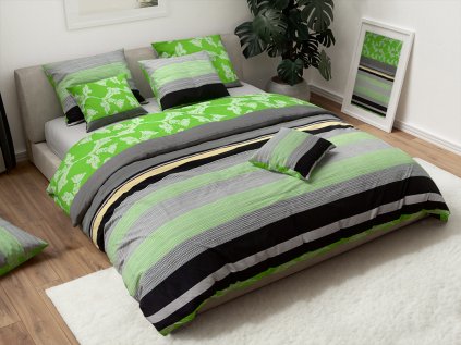 Renforcé pamut ágyneműhuzat IMANI zöld