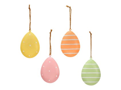 Závěsné kovové vajíčko PASTEL EGG v jemných pastelových barvách