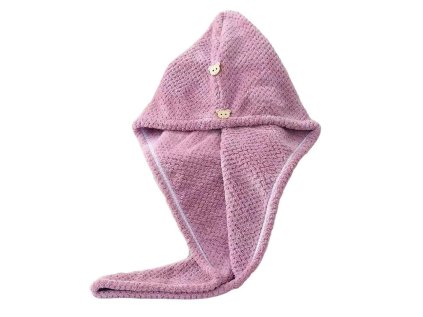 Rychleschnoucí turban na vlasy HAIRNEST z mikrovlákna v růžové barvě