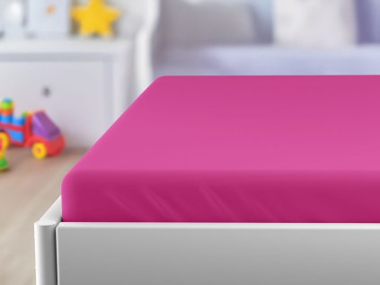 Jersey lepedő kiságyba EXCLUSIVE 70x140 cm bíbor