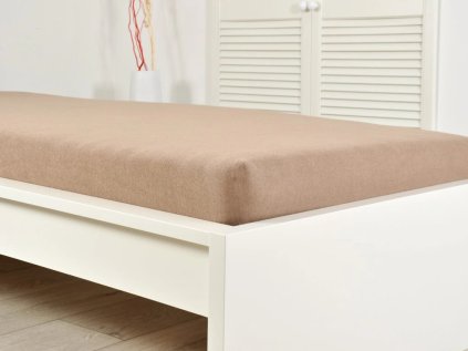 Světle hnědé froté prostěradlo EXCLUSIVE 70x140 cm – měkké a pohodlné pro dětskou postýlku