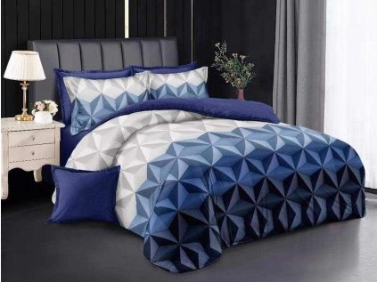 Luxusní flanelové povlečení BLUE MIRAGE modré – hebkost a elegance