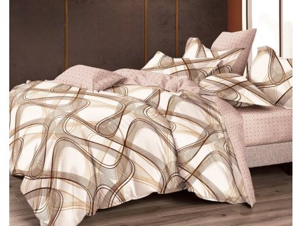 Flanelové povlečení INFINITY TWIST béžové – styl a pohodlí