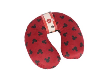 Cestovní polštářek MICKEY MOUSE 30x30 cm – stylový červený design