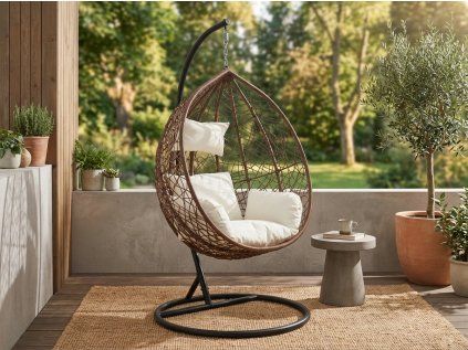 Barna függőszék KOKON  Állvánnyal