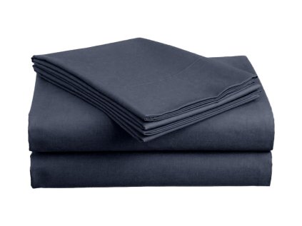 Pamut lepedő LUX sötétkék 200x220 cm