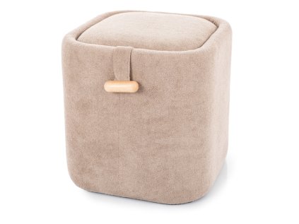 Béžový taburet NAP s úložným prostorem 37x37 cm – styl a praktičnost