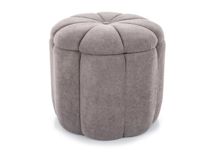 Šedý taburet TUP s úložným prostorem 45x45 cm – styl a praktičnost v jednom