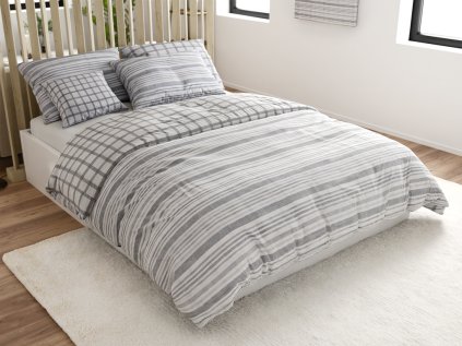 Povlečení z Renforcé bavlny LINKY šedé – elegantní a příjemné