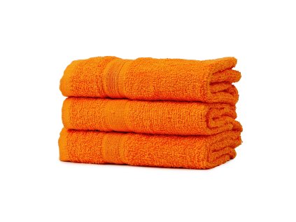 SOFT törölköző 70x125 cm narancssárga, bordűrrel, 100% pamut