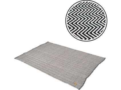 Koberec ESQUINA 140x200 cm černo-bílý – moderní vzor do interiéru