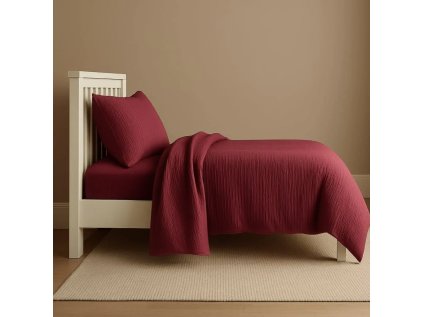 MOELLIN muszlin ágynemű garnitúra, bordó