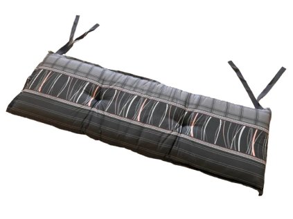 Podsedák na lavici MADISON LINES GREY 120x48 cm šedý s moderním vzorem