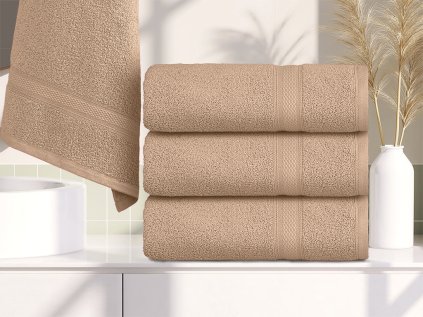 CLARYSSE ELEGANCE Törölköző 60x110 cm homokszínű, 100% pamut