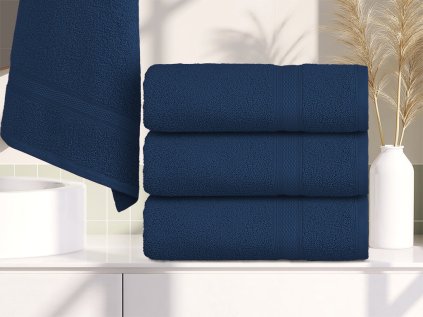 CLARYSSE ELEGANCE törölköző 60x110 cm sötétkék, 100% pamut