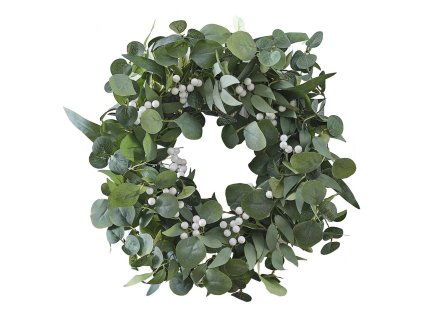 Dekorační věnec EUCALYPTUS Ø50 cm zelený na dveře