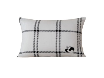 Flanelový povlak CUTE PANDA 50x70 cm bílý s motivem pandy