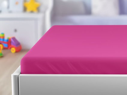 Měkké jersey prostěradlo do dětské postýlky purpurové 70 x 140 cm