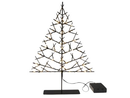 LED karácsonyi fa JINGLOO 33 cm, fekete