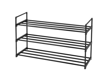 Kovový černý botník VARIO 92x55 cm pro až 12 párů bot