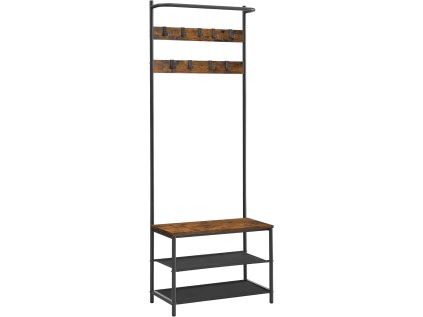 Předsíňová stěna TAYLOR 180x64 cm rustikálně hnědá s botníkem