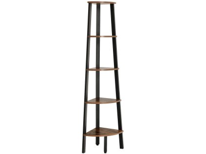Rohová regál TAYLOR 5 polic 159 cm rustikální dekor