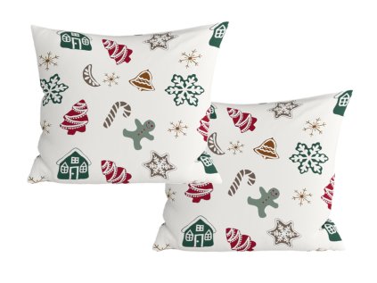 Szett 2 db díszpárnahuzat HOLLY 45x45 cm, fehér