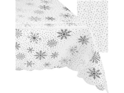 Karácsonyi abrosz SILVER STAR 140x220 cm, fehér